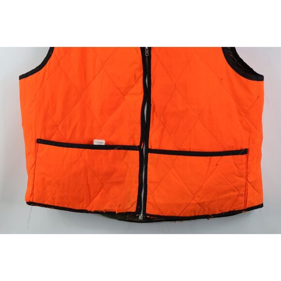 Vtg 70s Streetwear Mens Large Distressed Reversible Camouflage Vest Jacket USA - Picture 14 of 16